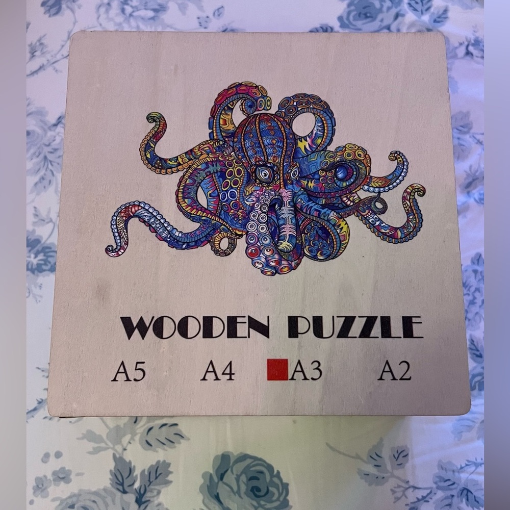 83 🧩 wooden puzzle - rainbow octopus